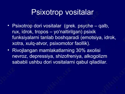 psixotrop vositalar — PPT