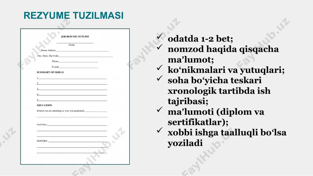 ta’sirchan rezyume va boshqa shaxsiy biografik ma’lumotlar tuzish - Page 4