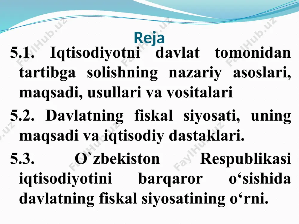da ishlab chiqarishning ancha yuqori xarajatlari va past sifatining saqlanib qolishiga olib keladi. bundan past sifatli va narxi qimmat tovarlarni sotib olishga majbur bo‘lgan milliy iste’molchilar zarar ko‘radilar. a.smitning «tinch qo‘yish» nazariyasi 1929-1933-yillarda bozor iqtisodiyotiga asoslangan deyarli barcha mamlakatlarni qamrab olgan iqtisodiy inqiroz davrida tanqidga uchradi. iqtisodiy tanazzul va ommaviy ishsizlik davlatning iqtisodiy jarayonlarga aralashuvini kushaytirishni taqozo qildi. davlatning iqtisodiyotdagi rolini oshirish masalasi j.m.keynsning «ish bilan bandlik, foiz va pulning umumiy nazariyasi» (1936) nomli asarida o‘z aksini topdi. unda muallif davlat fiskal (xazinaviy) va kreditli tartibga solish vositalaridan foydalanib, jamiyatning yalpi talabini rag‘batlantirishni va aholining ish bilan bandligini ta’minlashi zarurligini isbotlaydi. amalda gap davlatning uzluksiz ravishda inqirozga qarshi siyosat o‘tkazishi, iqtisodiy inqirozning salbiy oqibatlarini tugatish va sanoat siklining o‘zgarishini bartaraf etish haqida ketadi. keyns nazariyasi ancha tugal shaklda aqshda amalga oshirildi. urushdan keyingi davrda keyns nazariyasidagi ko‘rsatmalar u yoki bu darajada bozor iqtisodiyoti amalda ustun bo‘lgan barcha mamlakatlarda foydalanildi. shu …
