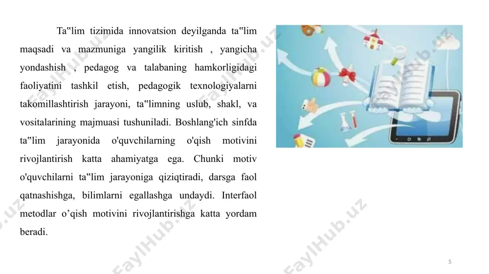 boshlang'ich ta'limda innovatsion jarayonlar - Page 5