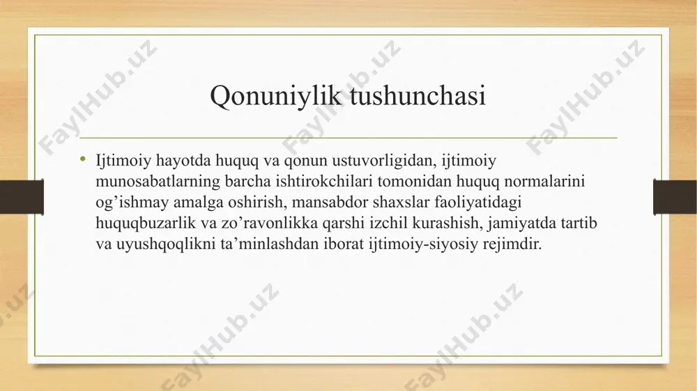 qonuniylik tushunchasi va prinsiplari va uning normativ ijtimoiy asoslari - Page 3