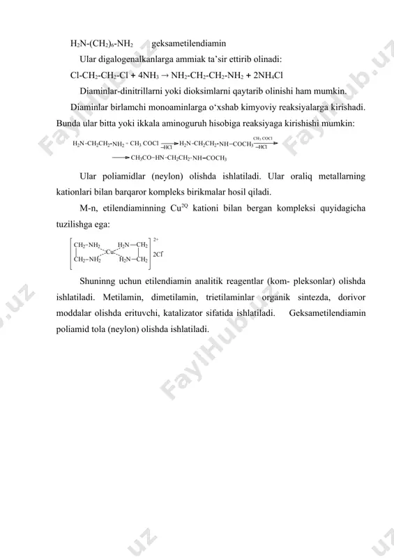aminlarning xossalari diaminlar - Page 4