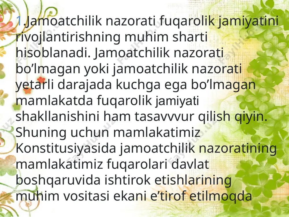 zarurligi va mumkinligini xix asrning oxirlari- xx asr boshlariga kyelibgina anglay boshlandi. 3.xx asrning o’rtalarida t.parsons va yu.xabyermaslar tomonidan yaratilgan konsyensus nazariyasi ijtimoiy shyeriklikning kyeng miqyosda yoyilishiga katta turtki byerdi. bu nazariya ijtimoiy shartnoma nazariyasi o’rniga kyelib, ijtimoiy shyeriklikning nazariy myetodologik asosi vazifasini bajara boshladi. 2014 yilda mamlakatimizda “ijtimoiy shyeriklik to’g’risida”gi qonun qabul qilindi va u 2015 yil 1yanvaridan kuchga kirdi.. bu qonunning qabul qilinishi mamlakatimizda ijtimoiy shyeriklikni hayotga tadbiq qilishda muhim bosqich bo’ldi. shuni ham ta’kidlash joizki, “ijtimoiy sheriklik to’g’risida”gi qonunning qabul qilinishi ijtimoiy sheriklik sohasidagi ishlarning yakunlanganini emas, yangi mas’uliyatli bosqich boshlanganini anglatadi. ijtimoiy shyeriklik xx asr oxiri va xxi asr boshlarida siyosiy barqarorlikni ta’minlashda, jamiyatda yangicha insoniy munosabatlarni shakllantirishda borgan sari ko’proq va muhimroq rol o’ynamoqda. 4.o'zbekiston mustaqillikka erishgach ijtimoiy sheriklik borasida o'zbekiston respublikasi prezidenti birinchi prezidenti tashabbusi bilan ko'plab qonun qoidalar ishlab chiqildi. shu munosabati bilan 2014-yil o'rq-376-son qonuni qabul qilindi. ushbu qonun 5 bob 30 …