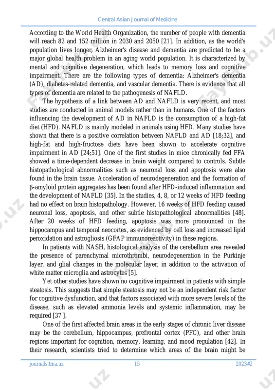 on (lpo) and the development of apoptotic and necrotic processes in hepatocytes. if inflammation and liver damage are not observed, it does not progress to the next stage of steatosis, activation of inflammatory cytokines and oxidative stress under the influence of free fatty acids. originates. hepatic accumulation of eik and cholesterol leads to mitochondrial dysfunction and er stress, resulting in tumor necrosis factor-α (tnf-α)-mediated liver injury and accumulation of reactive oxygen species (ros). the gut-liver axis is also affected by food, resulting in microbiota dysbiosis and production of inflammatory cytokines. multiple receptors (mrs) in the intestinal epithelium can respond to dietary lipids, influencing systemic inflammation and insulin resistance. adipose tissue is able to produce several mediators, such as leptin, interleukin 6 (il-6) and tnf-α, which are responsible for the interaction between liver and adipose tissue in the pathogenesis of nafld. 15-20% of nafld patients develop nash due to the development …
