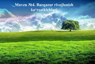 barqaror rivojlanish ko‘rsatkichlari — PPTX