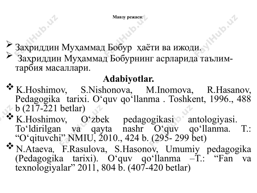 танга муҳаббат ҳиссини инсоннинг юксак бурчни; кишиларнинг маънавий қиёфаси ҳақидаги теран фикр-мулоҳозаларни; фан ва динга муносабат масалаларини; яхшу хулқли ва одобли бўлишга даватни; илм-фан ва маърифатни эгаллашга чақириқни; ахлоқий ва эстетик ғояларни; жўшқин ва мазмундор ҳаёт кечиришни тарғиб қилади. диққат буни эслаб қолинг. бобур фан ва маърифатни юқори даражада қадрлаган, адабиёт, саънат ва илм аҳли билан доимо яқин бўлган, ижодий муносабатда бўлади. уларга хомийлиқ қилган илмий-адабий суҳбатлар, мушоиралар уюштириди. ўша даврда илмга қизиққан кишлар камлигдан ташвишланиб қуйидагиларни баён этган. ким ёр анга илм толиби илм керак, ўргангали илм толиби илм керак, мен толиби илму толиби илм йўқ, мен бормен илм толиби, илм керак. бобур ҳақида у турли фазилатлар билан безанган ва мақтовли хислатларга эга бўлган бир подшоҳ эди. ушбу барча фазилатларидан шижоат ва муруввати устун турарди. туркий шеърни амир алишердан кейин ҳеч ким бобур ёзган даражада ёзган эмас». (мирзо муҳаммад ҳайдар. «тарихи рашидий»дан) «бобур дилбар шахс эди. уйғониш даврининг ажойиб …