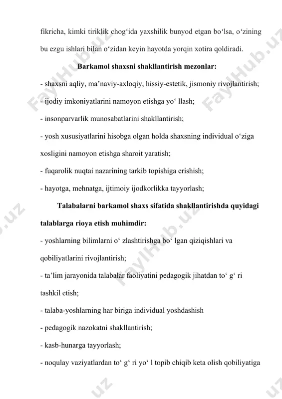 k, qiziquvchanlik, ishqibozlik kabilar. ehtiroslilik xislatlari: kо‘tarinkilik, tantanavorlik, kulib turuvchanlik, hazinlik, kelajakka ishonch, ezgulik, kek saqlamaslik, olijanoblik, otashinlik, nozik tabiatlilik, hayolilik, hijolatpazlik, iffatlilik va hokazolar. ayni shu xislat va fazilatlarni yoshlarimiz ongiga singdira borilishi ularni barkamol, sog‘lom va komil inson qilib voyaga yetkazishda ta’lim- tarbiya tizimi va ota-ona tarbiyasining tо‘g‘ri qо‘yilishi muhim rol о‘ynaydi.