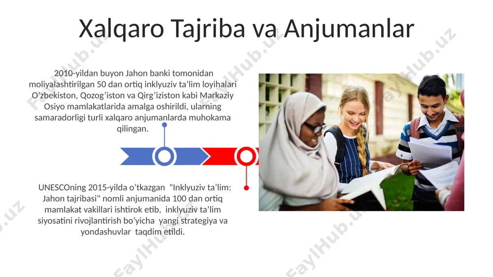 bog'liq. zamonaviy texnologiyalar, masalan, 3d printerlar va sensorli ekranlar, o‘zbekiston maktablari va bolalar bog‘chalarida inklyuziv ta'limni 20% ga oshirishga yordam berishi mumkin, bu esa 1000 dan ortiq bolaning ta'limini yaxshilashga olib keladi. qo‘shma shtatlar tajribasiga asoslanib, arzon, interfaol o‘yin dasturlari (masalan, 15 ta turli o‘yin) toshkentdagi nogiron bolalar uchun inklyuziv ta’lim muassasalarida bilim olish samaradorligini 30% ga oshirdi. zamonaviy texnologiyalar va inklyuziv ta'lim tavsiyalar va rekommendatsiyalar инклюзив таълимни самарали амалга ошириш учун 2023 йилдаги давлат стандартларига асосланиб, камида 3 та янги ўқув дастурини ишлаб чиқиш ва тошкент шаҳридаги 5 та мактабда синовдан ўтказиш тавсия этилади. инклюзив таълимни ривожлантириш учун 5 йиллик режа ишлаб чиқишда, мактабларнинг моддий-техника базасини яхшилаш ва андижон вилоятидаги тажрибали мутахассисларни жалб қилиш орқали 15% гача ўқув жараёнини яхшилашни режалаштириш зарур. inklyuziv ta'limning asosiy tamoyillari inklyuziv ta'limning asosiy tamoyillaridan biri, 2000-yillardan buyon dunyoning 150 dan ortiq mamlakatida, jumladan o'zbekistonda ham, barcha bolalar uchun teng imkoniyatlar yaratishga qaratilgan milliy …