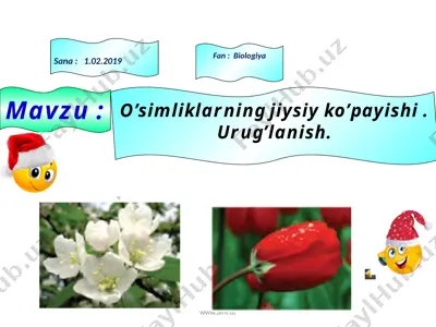 o'simliklarning jiysiy ko'payishi. urug'lanish. — PPTX