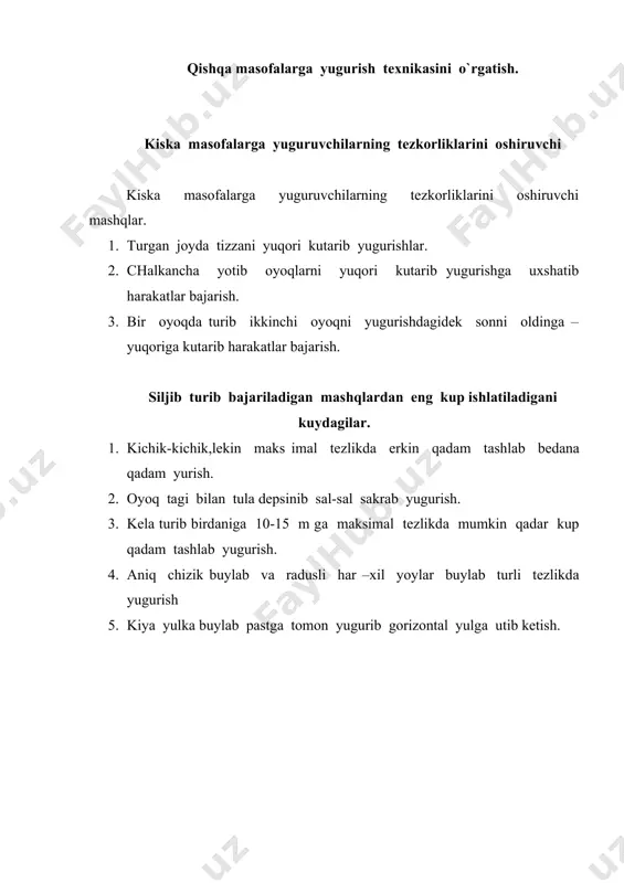 turli masafolarga yugurish texnikasining xususiyatlari - Page 4
