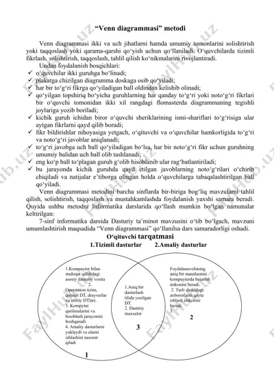venn diagrammasi metodi — DOC
