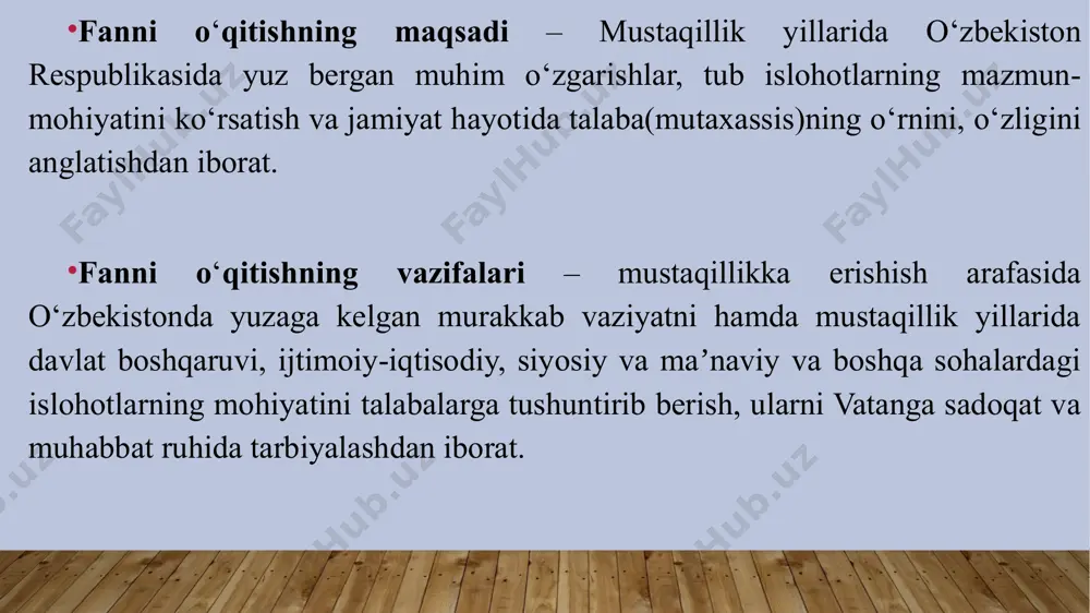 "o‘zbekistonning eng yangi tarixi" o‘quv fan - Page 5