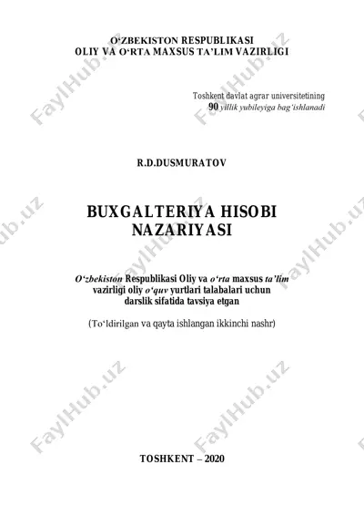buxgalteriya hisobi nazariyasi — PDF