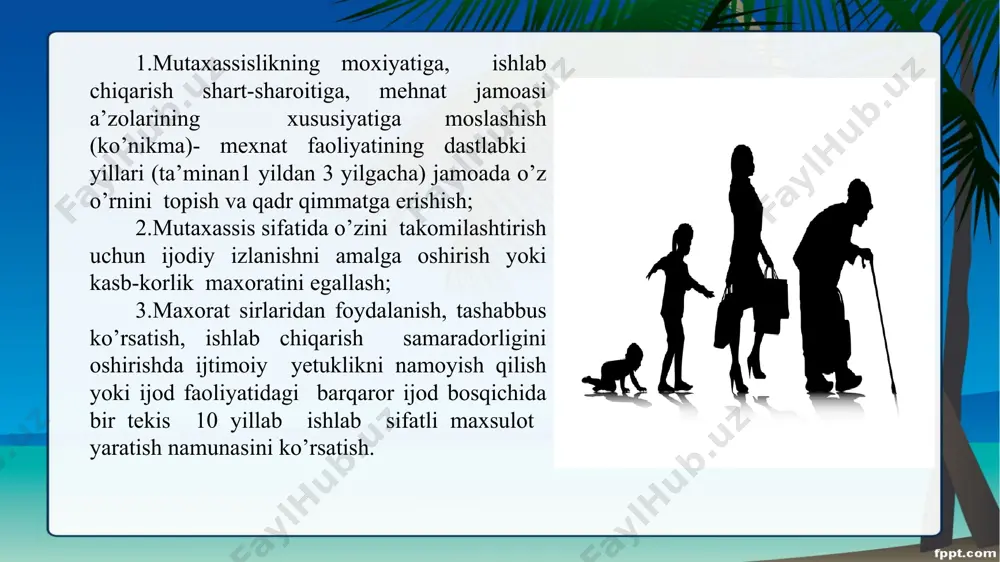 bekor o’tishiga achinadilar. yoshlik yillarida yo’qotganlarini aql-zakovat, donishmandlik bilan to’ldirishga intiladilar. yetuklik davrining ikkinchi bosqichida qarilik alomatlari ko’proq o’rin egallay boradi, uning boshlanish nuqtasi 45-50 yoshlardir. lekin odamlarning o’ziga xos xususiyatlariga ko’ra bu chegara turlicha, masalan, bu bir kishida 60 yoshda, boshqa birida esa 70 yoshda bo’lishi mumkin. mazkur yoshda shaxsiy hayotdagi yutuqlar, g’alabalar yoki muvaffaqiyatsizliklar kishining ruhiy dunyosiga qattiq ta’sir etadi. natijada unda takaburlik, mag’rurlik xislari paydo bo’ladi, o’zining boshqalardan ustun qo’ya boshlaydi yoki aksincha, hayot zaxmatlari unda loqaydlik tuyg’usini vujudga keltiradi. lekin har ikkala ko’rinishga ega bo’lgan ruxiy xolat ham oila a’zolari, tengqurlari , mexnat jamoasi, a’zolarining ta’siri orqali asta-sekin muayyan yo’nalishga tushib qoladi. umuman, kamolot bosqichidagi odamlar istiqbol rejasi bilan xarakat qiladi, voqelikka turmush ikir-chikirlariga. tabiat, jamiyat koinot, xodisalariga befarq qaramaydilar, imkoni boricha xotirjamlik, totuvlik, tinchlik, do’stlik, dunyo lazzatlaridan oqilona foydalanish tuyg’usi bilan yashaydilar. «men» uch xil ko’rinishdan ifodalanadi: retrospektiv «men» dan iborat bo’lib, o’tmishdagi o’zligini aks …