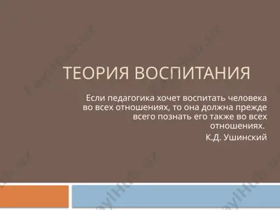 теория воспитания — PPTX