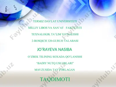 uslubiyat tilshunoslik — PPT