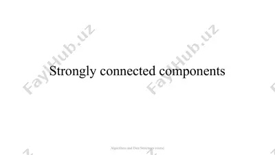 strongly connected components — PPTX