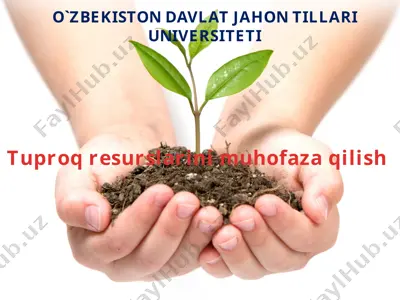 tuproq resurslarini muhofaza qilish — PPTX