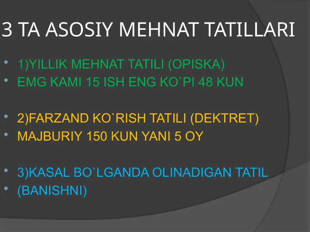 mehnat tatillari - Page 3