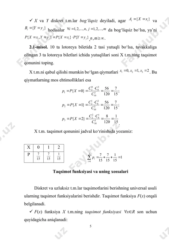 zichlik funksiyasi va uning xossalari - Page 4