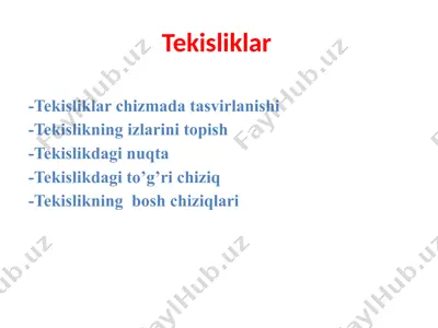 tekisliklar — PPTX