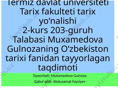 buxoro amirligida mansab va lavozimlar — PPTX