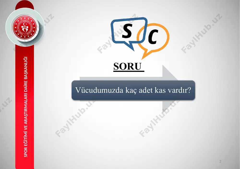 eorisi spor eği̇ti̇mi̇ ve araştirmalari dai̇re başkanliği çapraz köprü döngüsü 16 spor eği̇ti̇mi̇ ve araştirmalari dai̇re başkanliği 17 çapraz köprü döngüsü spor eği̇ti̇mi̇ ve araştirmalari dai̇re başkanliği 18 miyozin başları atp’yi hidrolize ederek yeniden oriente olur ve enerji depolar miyozin başları aktine bağlanarak çapraz köprü oluşturur miyozin çapraz köprüleri sarkomerin merkezine doğru döner (güç vuruşu) miyozin başı atp bağlandığında çapraz köprüler ayrılır anahtar ca++ iyonu çapraz köprü döngüsü spor eği̇ti̇mi̇ ve araştirmalari dai̇re başkanliği hareketi̇n si̇ni̇r-kas kontrolü 19 spor eği̇ti̇mi̇ ve araştirmalari dai̇re başkanliği i̇skelet kasları direkt olarak medulla spinalis ön boynuzunda bulunan alfa motor nöronlar tarafından uyarılır (innerve edilir). bir alfa motor nöron ve innerve ettiği kas lifleri motor ünite olarak adlandırılır. 20 spor eği̇ti̇mi̇ ve araştirmalari dai̇re başkanliği motor ünite kasılabilir birim olarak değerlendirilir ve motor sinirin uyarılması ile sinir lifinin etkilediği kas lifleri eş zamanlı olarak kasılır. sinir lifinin kas lifini uyardığı bölgede, sinir lifi miyelin kılıfını …