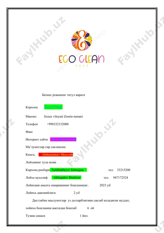 eco clean nomli fermer xo'jaligi - Page 2
