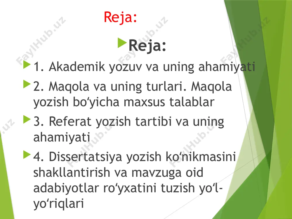 atn xolislik tamoyillari asosida qurilgan, asosiy e’tibor bayonotning argumentatsiyasiga qaratilishi kerak. shu sababli, akademik yozuvda koʻproq otlar va kamroq fe’llardan foydalaniladi. aniqlik. akademik yozishda muallif ilmiy fikrni ifodalab, ilmiy nutqning aniqligiga – uning faktik va kontseptual ishonchliligiga amal qiladi аnnоtаtsiya-bu bаdiiy, ilmiy, mеtоdik аsаrlаrning muаllifi, mаvzusi, mаnbаsi, undа ko‘tаrilgаn аsоsiy mаsаlаni ko‘rsаtishgа qаrаtilgаn qisqа хаbаrdir. аnnоtаtsiyaning kаm so‘zligi, hаjm jihаtidаn nihоyatdа kichikligi bilаn bаyоnning bоshqа turlаridаn аjrаlib turаdi. annotatsiya 150-200 soʻzdan iborat boʻlishi mumkin. bundan tashqari har bir jurnal yoki konferensiya talablariga mos tarzda oʻzgartirilishi mumkin. annotasiyani tuzishdagi asosiy xatolar. 1.axborotning ko‘pligi, fikrlarni ifodalashda gaplarning uzunligi 2. kirish so‘zlari va gaplari, murakkab gaplardan tuzilishi 3. annotasiyani yaxshi yoritib berilmasligi nima uchun maqolaga kalit so‘zlar tanlanadi? ilmiy noshirlar odatda mualliflardan maqolalarini topshirishda ish uchun mos bo‘lgan kalit so‘zlarni tanlashlarini so‘rashadi. kalit so‘zlar sizning maqolangizga bog‘liq bo‘lib, bu orqali insonlar jurnal ma’lumotlar bazasidan maqolangizni topa olish osonlashadi. sarlavha bilan birgalikda siz tanlagan …