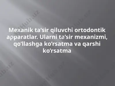 ortodontik apparatlar — PPTX