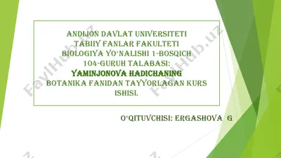 o‘simlik to‘qimalari va meristema — PDF