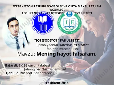 mening hayot falsafam — PPTX