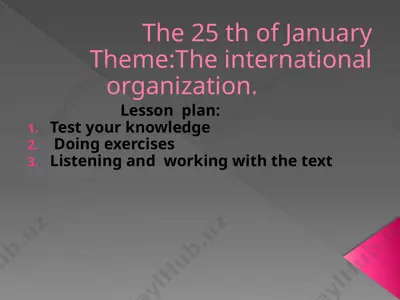 international organizations test — PPTX