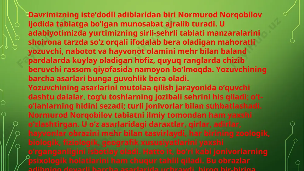 normurod norqobilovning qissalari tahlili - Page 3