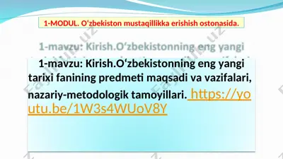 o‘zbekiston mustaqillikka erishish ostonasida — PPT