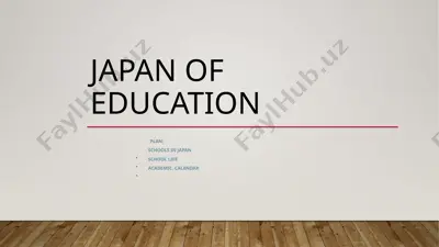 japan of education — PPTX
