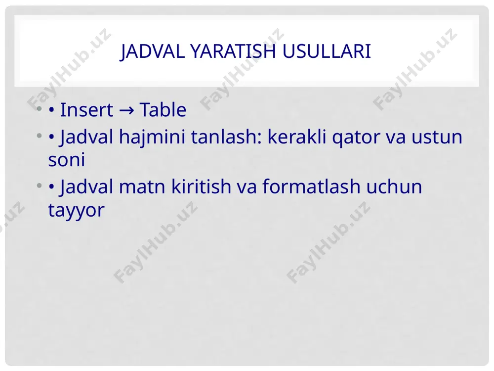 jadval o‘rnatish - Page 3