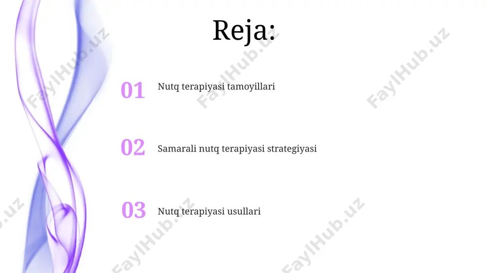 tashxis qo'yishda 3 yoshgacha bo'lgan bolalarda fonetik transkripsiya va artikulyatsiya xaritalaridan foydalanish muhimdir, bu esa samarali davolash rejasi tuzishga yordam beradi. minimal juftliklar usuli (minimal pairs), masalan, /p/ va /b/ tovushlarini farqlashda, farqni aniqlash va to'g'ri talaffuzni o'rgatish uchun samarali bo'ladi, bu esa 8-10 ta mashqdan iborat bo'lishi mumkin. ovozli va ovozsiz tovushlarni farqlashda auditori yordam vositalaridan foydalanish, masalan, tovush spektogrammalari, bolaning tinglash va farqlash qobiliyatini yaxshilashda 20% gacha yaxshilanishga olib kelishi mumkin. nutq terapiyasida oila va maktab bilan hamkorlik nutq terapiyasi jarayonida ota-onalar bilan kamida haftada 1-2 marta muntazam aloqada bo‘lish, bolaning uy sharoitidagi nutqini kuzatish va qo‘llab-quvvatlash bo‘yicha tavsiyalar berish muhimdir. maktab o‘qituvchilari bilan hamkorlikda bolaning darslardagi nutq faoliyatini baholash, 3-5 ta individual dasturlarni ishlab chiqish va dars jarayoniga moslashtirish kerak. nutq terapiyasi samaradorligini oshirish uchun oila va maktab o‘qituvchilari bilan birgalikda kamida 2 oyda bir marta monitoring o‘tkazish va natijalarni muhokama qilish tavsiya etiladi. baholash usullari baholash …
