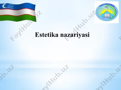estetika nazariyasi — PPTX