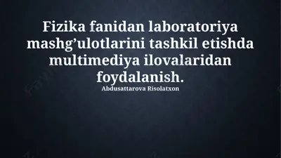 multimedia texnologiyalarining imkoniyatlari — PPTX