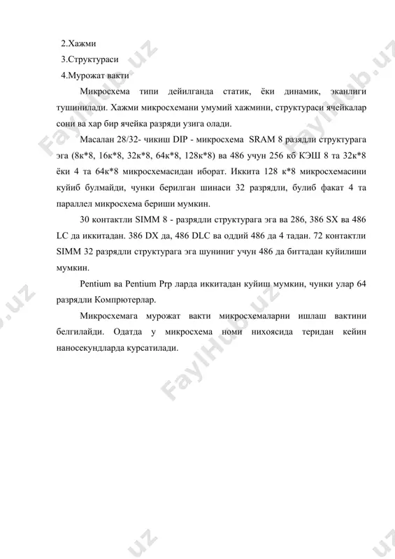 хотира микросхемалари ва уларни кулланиши - Page 4