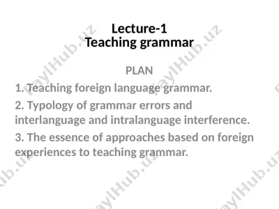teaching grammar — PPTX