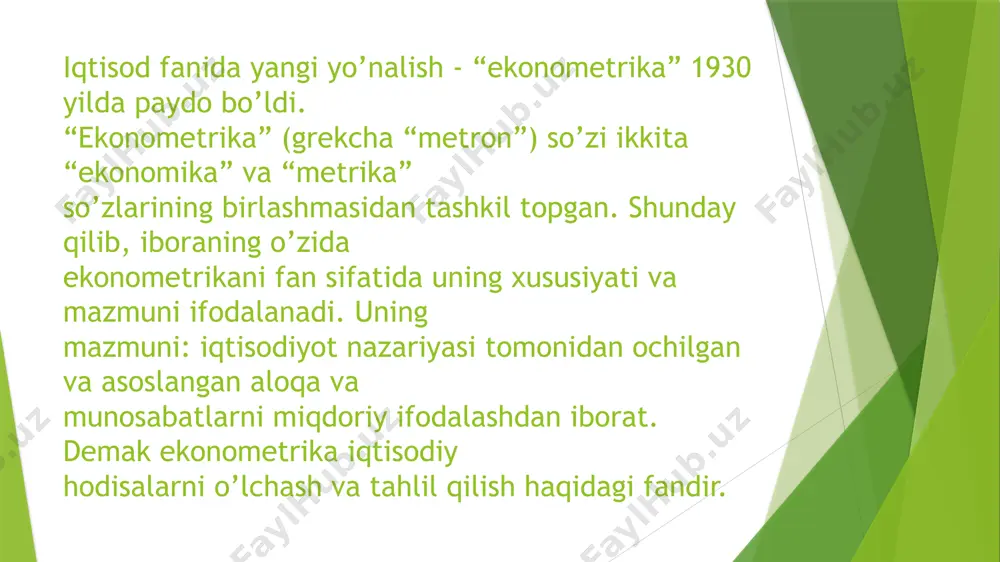 ekonometrika fanining usullari va vazifalari - Page 4