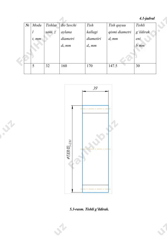 uzatmalar qutisidagi tishli g'ildirakni uch o'lchamli 3d va ikki o'lchamli 2d modelini yasash - Page 4