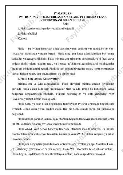 flask veb-ramka — DOCX