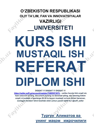 o‘zbek xalq musiqa merosi va uning ijrachiligi — DOC