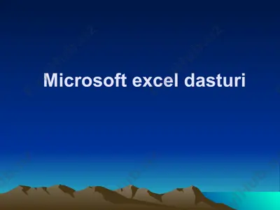 microsoft excel dasturi — PPTX