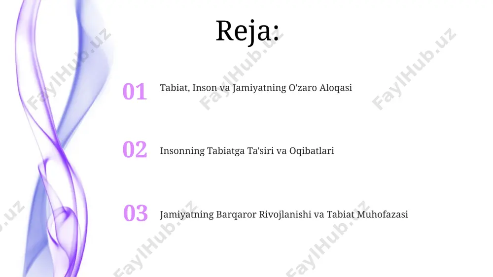 asi qadimgi yunon faylasuflari, masalan, aflotun va aristotel tomonidan 300 yildan ortiq vaqt oldin chuqur o'rganilgan bo'lib, ularning g'oyalari keyinchalik yevropa falsafasiga katta ta'sir ko'rsatgan. inson tushunchasi antropologiya, sotsiologiya va psixologiya kabi fanlarning asosiy tadqiqot mavzusi bo'lib, dunyoning turli burchaklaridagi, masalan, afrika va osiyodagi madaniyatlarni taqqoslash orqali o'rganiladi. global muammolar va ularning ta'siri global isish natijasida dengiz sathining ko'tarilishi, 2100 yilga kelib, bangladesh va niderlandiya kabi pasttekislik hududlarni suv bosishiga olib kelishi mumkin, millionlab odamlarni ko'chirishga majbur qiladi. jahon miqyosidagi suv tanqisligi, 2025 yilga kelib taxminan 2 milliard kishini ta'sir qilishi kutilmoqda, ayniqsa janubiy afrika va yaqin sharqdagi davlatlar uchun xavflidir. fan va texnologiyaning ta'siri o'zbekistondagi qishloq xo'jaligida texnologiyalardan foydalanish samaradorligini 15% ga oshirdi, bu 2022 yilgi hosilni 30% ga ko'paytirishga yordam berdi va shu bilan qishloq aholisining turmush darajasini yaxshiladi. sun'iy intellektning rivojlanishi natijasida 2025 yilga borib, toshkent shahrida avtonom transport vositalarining soni 1000 dan oshishi va shuningdek, transport …