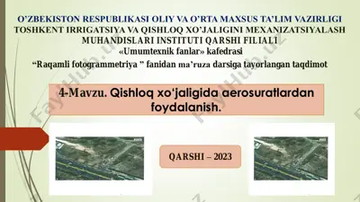 raqamli fotogrammetriya taqdimoti — PDF