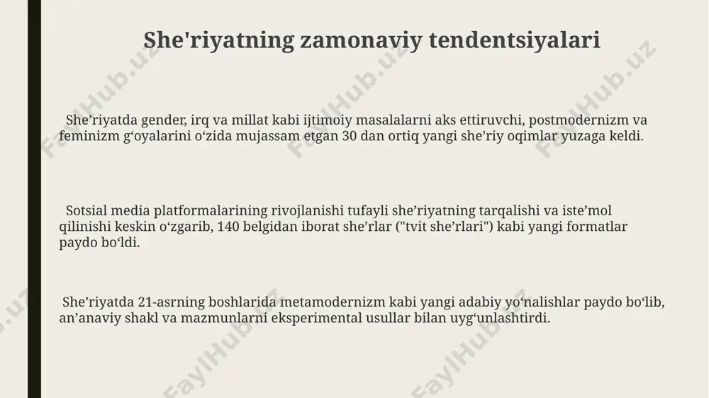 she'riyat san'atining zamonaviy tendentsiyalari - Page 3
